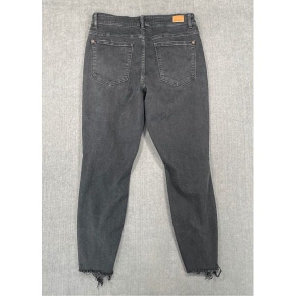 Judy Blue Skinny Fit Jeans Womens 14 Black Leopard Patch Distressed Edgy Biker - Picture 3 of 10